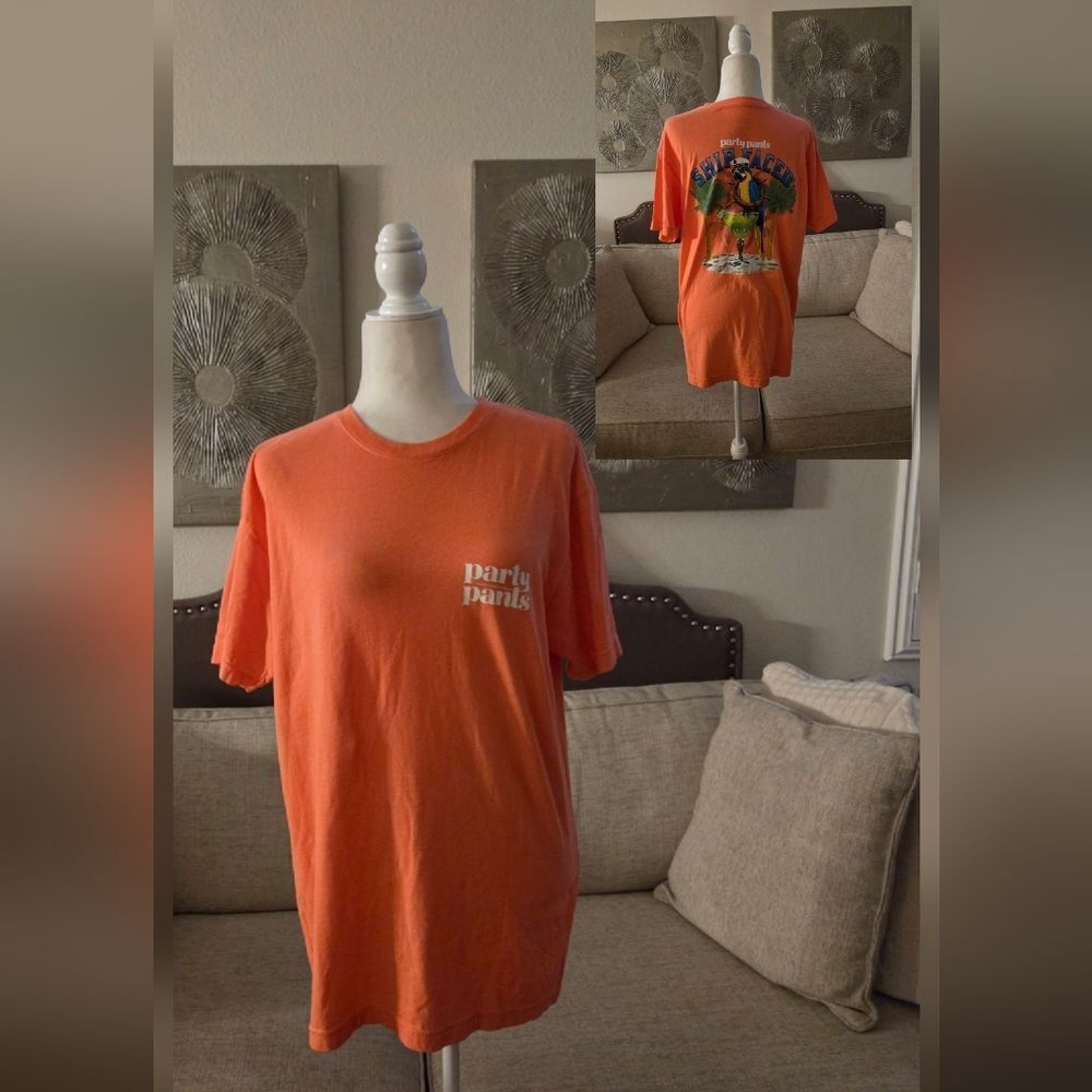 Party Pants Men's "Ship Faced" Short Sleeve T-shirt Sz Lg